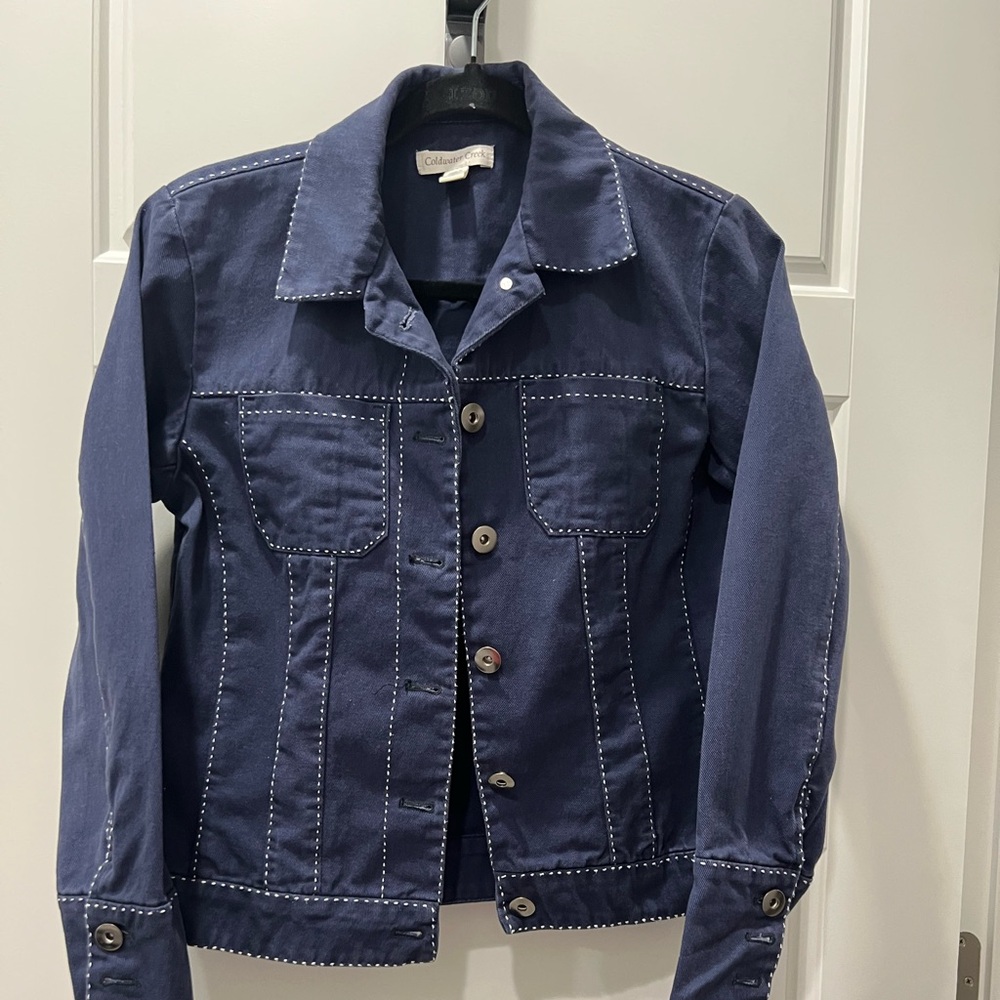 Coldwater Creek Dark Blue Jean Jacket